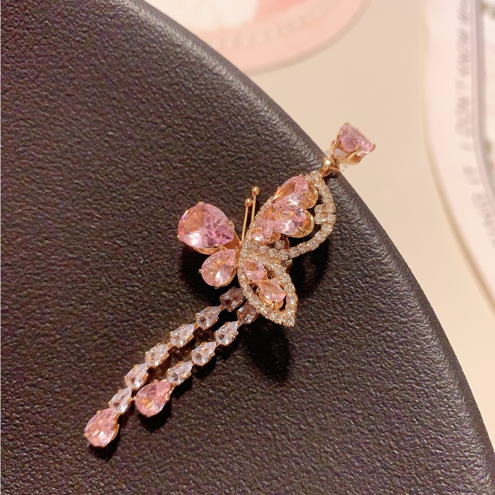 Pink shinning butterfly EARRINGS!!!